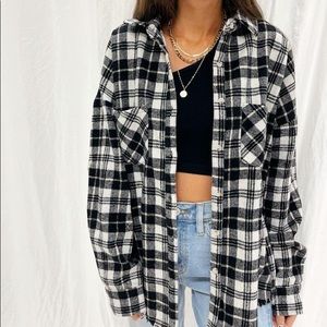 Forever 21 Plaid black and white jacket